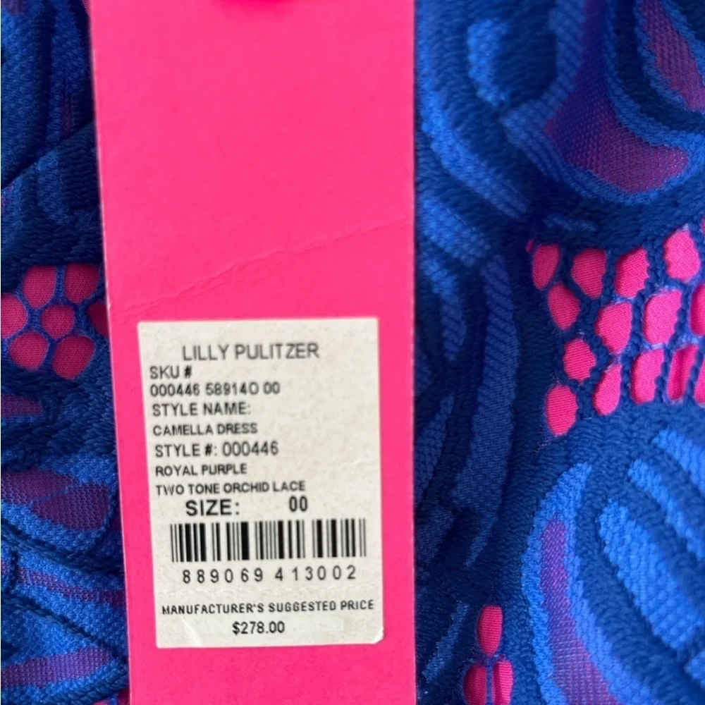 NWT Lilly Pulitzer Camella Orchid Lace A Line Dress - Picture 3 of 12